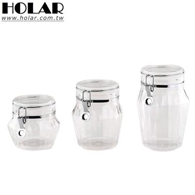 China Minimalist [Holar] Taiwan made all clear plastic food jar canister with acrylic for sale