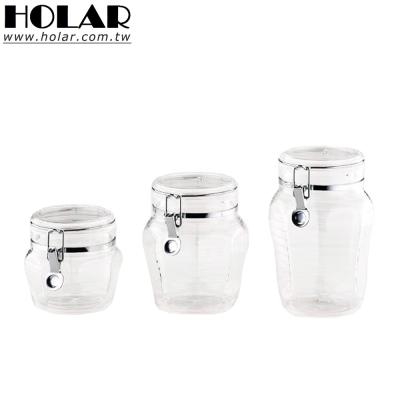 China [Holar] Viable Taiwan Made Crystal Clear Body Acrylic Airtight Food Container for sale