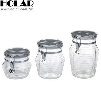 China Minimalist [Holar] Taiwan Made Stylish Canisters Plastic Food Containers With Silver Lid for sale