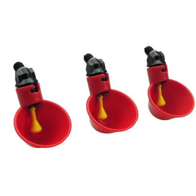 China Red Automatic Bird Water Chicken Drinker Nipple Farms Poultry Drinker Cups for sale