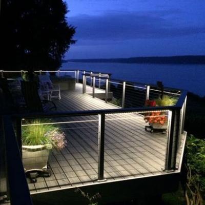 China Modern Outdoor Stainless Steel Railing Accessories Cable Railing With Led Light for sale