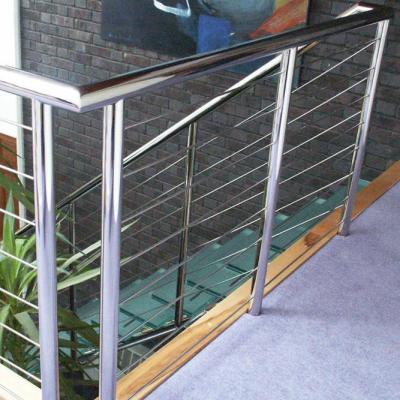 China Contemporary Modern Iron Grill Railing Design Stainless Steel Cable Railing For Balcony for sale