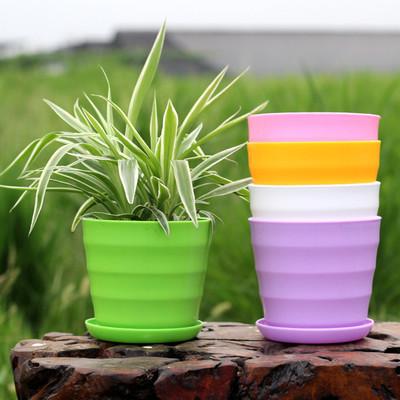 China Mini Pot Cheap Desk Round Modern Home Creative Succulent Planters Thread Colorful Balcony Plastic Garden Pot Plant Flower Pots for sale