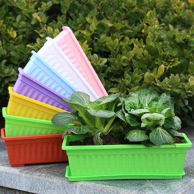 China Modern household flower pot plastic balcony grow plant pot for sale