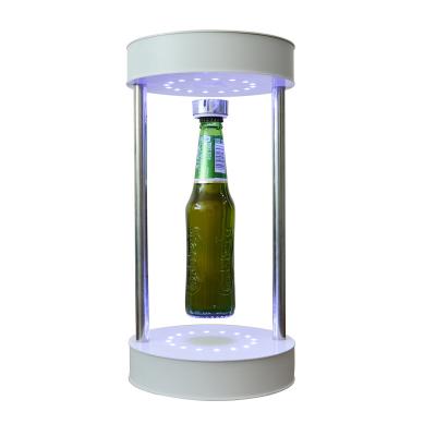 China Amazon Suspended Levitating Beer Advertising Popular Selling Display Racks Magnetic Floating Wine Bottles Display Stand for sale