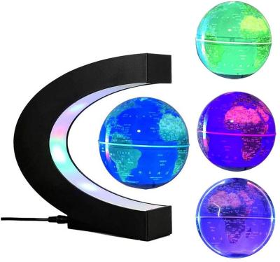 China Around the World 6 Inch C Shape World Globe Magnetic Levitation Floating Flying Anti-Gravity Rotating Globe for sale