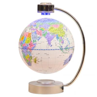 China Customized C Shape Metal Sight Globe Desktop Levitating Display Opens World Map Globe Earth Rotating Levitating Floating Ball for sale