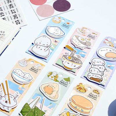 China Nekoni Notepads Auto-stick Memo Pad Kawaii Food Picture Auto-stick Memo Pads Index Pads Hot Sale Traditional Paper Cute Sticky Note Pad for sale