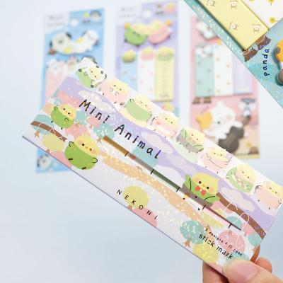 China Hot Selling Nekoni Self-stick Memo Pads Sticky Notes Pad Cute Beaded Memo Pad Animal Marker Paper Index Pads Self-stick Laser Note for sale