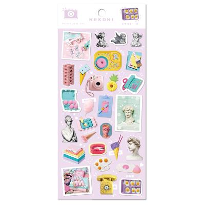 China PVC Kawaii Stickers Cartoon Stickers Vinyl Nekoni Sticker Cartoon Decals Custom Decorative Decals for Kids Stickers for sale