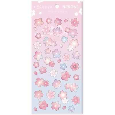 China Decorative Sticker Nekoni 3D Stickers Cover Sakura Festival Puffy Stickers Flake For Phone Shell Decals Decorative Self Adhesive Foam Stickers for sale