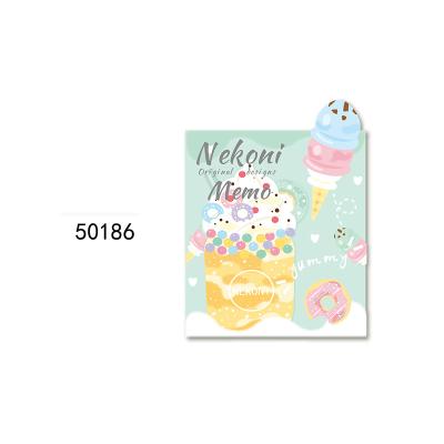 China Hot Selling Notebook Office Supplies Nekoni Notepads Notebook Laser Notebook Memo Pad Portable Beaded Kawaii Dessert Notebook for sale