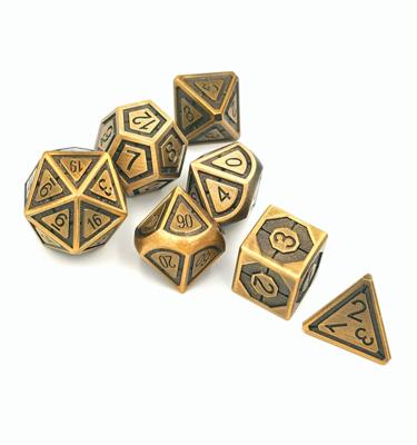 China DND Games Factory Wholesale Metal Dice Dies Zinc Alloy Solid Working Dice Dungeons and Dragons DND Cthulhu COC for sale