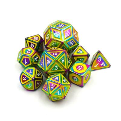 China Rounded Sides Wholesale Custom 9 Piece Set DND Polyhedral Zinc Alloy Metal Dies for sale