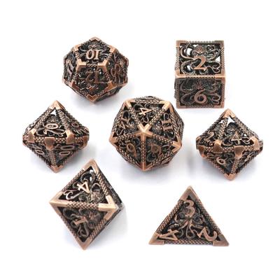 China Gambling Game Carve Hot Selling Octopus Polyhedron Hollow Carve For Dungeons And Dragons Games for sale