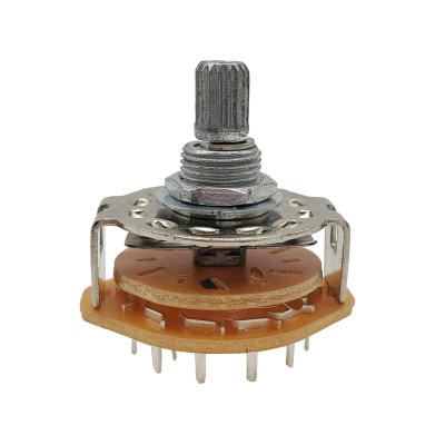 China 25mm Metal Axis 1 Pole 10 Position Multi Speed ​​Furnace Rotary Switch SR25 for sale