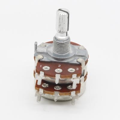 China Good Quality 24mm Carbon Amplifier 10k Potentiometer Rotary Potentiometer Audio Video Max Quantity Light Technology OEM Power R2410G for sale