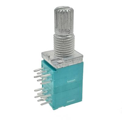 China RD935S Metal Shaft 9mm Vertical PCB Installation Horizontal Type With Rotary Switch Potentiometer RD935S for sale