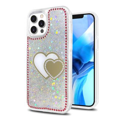 China Luxury New Arrival Mobile Phone Case Shockproof Epoxy Glitter Anti Drop Design For iPhone XS XR 12 13 Pro Max for sale