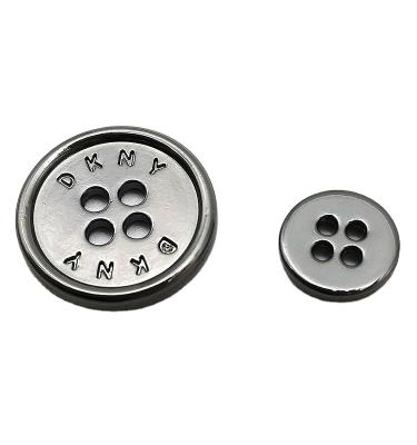 China Viable Traditional Brand Classic 4 Hole Sew-on Button With Logo Design Factory Sale Supply Custom Made Direct for sale