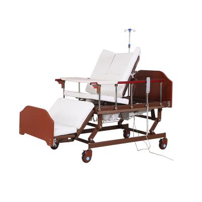 China High Quality 5 Function ICU Patient Care Folding Easy Operated Manual Hospital Bed For Wholesale for sale