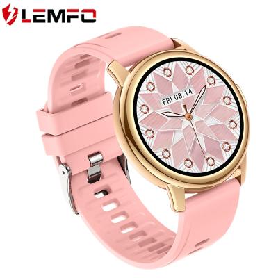 China LEMFO LF28M 1.28inch Touch Screen Round Screen 260mAh Battery Blood Pressure Oxygen Smart Watch For Ladies for sale