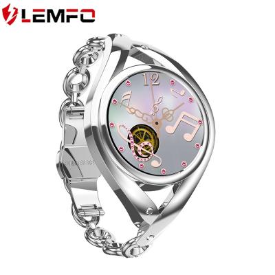 China Ble 5.0 Waterproof Steel Gold Touch Screen LEMFO LEM1995 IP68 Smart Watch Women Silver Lady With Multiple Languages for sale