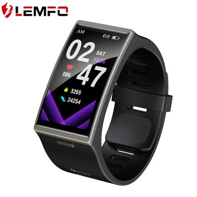 China Auto Date LEMFO New DM12 1.9inch 2.5d Curved Screen IP68 Silicone Rubber Strap Smart Watch Men For Sports for sale