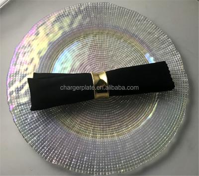 China China Sustainable Factory Unique Dish Wedding Events Decor Charger Glass Clear Dish for sale