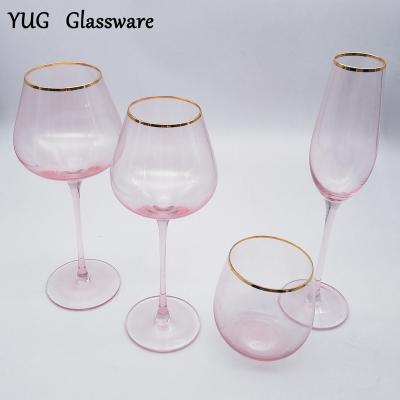 China Luxury Rose Glassware Decorative Wedding Glassware for sale