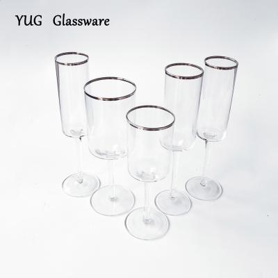 China Luxury Special Design Crystal Glassware Decorative Wedding Glassware Set With Cheap Price for sale