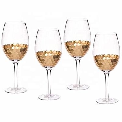 China Factory Wholesale New Classic/Postmodern Silver Stemless&Stem Gold Shiny Unique Wine Glass for sale