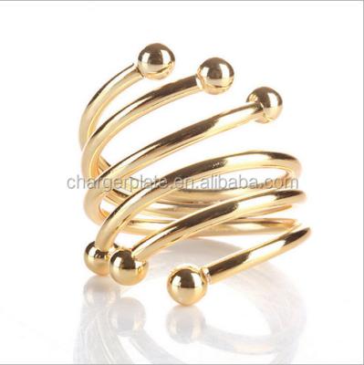 China Wholesale Cheap Viable Metal Gold Silver Napkin Rings For Wedding Decoration for sale