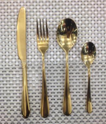 China Viable Manufacturer Wedding Stainless Steel Gold Flatware Sets for sale