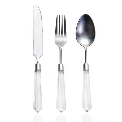 China New Viable Elegant Wood and Steel Silverware from Crystal Design Wedding Gold Stainless for sale