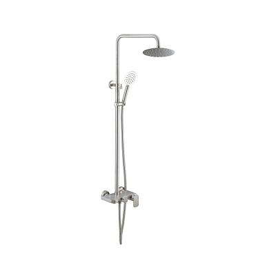 China SUS304 Stainless Steel Single Handle Bathroom Wall Mounted Shower Bar Three Functions Being Set With Bar for sale