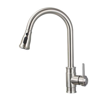 China Sense Faucets Wholesale Stainless Steel Kitchen Sink Faucet With Pull Out Sprayer for sale