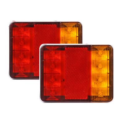 China Car Lighting LED24V12V Truck Side Lights, Truck Tail Lights Universal, Red and Yellow Warning Signal Safety Lights for sale