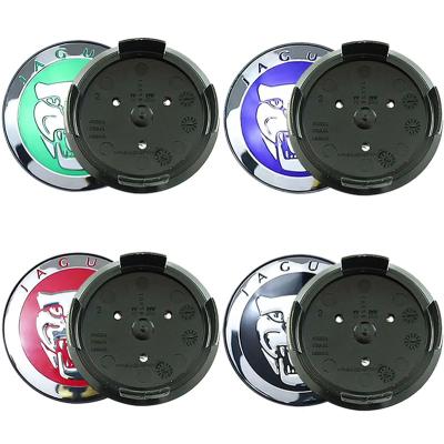 China Custom Multi Cap Rim Cover Automotive Hub Cap Logo Decorative Plastic Cap Standard 58mm Jaguar Automotive Accessories ABS Hub Center Cap for sale