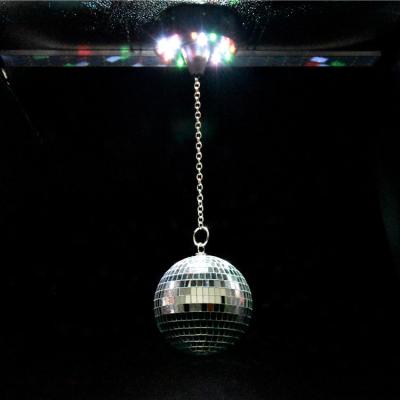 China 2020 warehouse hotsale sound active battery cable rotating disco mirror ball lights for sale