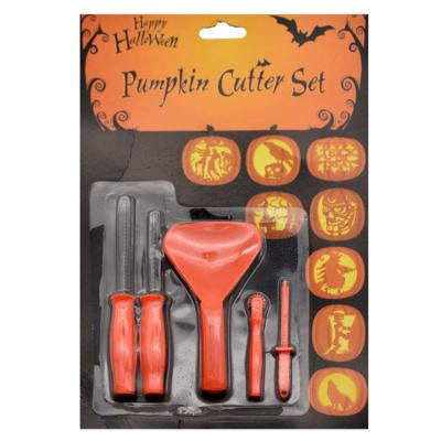 China Promotional PP/ABS/304 Stainless Steel Maker Sale Gift Stainless Steel Professional Pumpkin Carving Tools For Halloween for sale