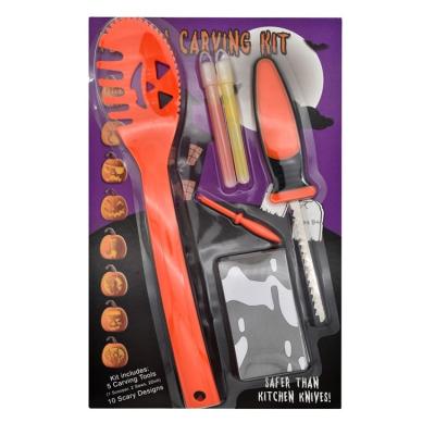 China PP/ABS/304 Stainless Steel Halloween Pumpkin Carving Tool Kit for sale