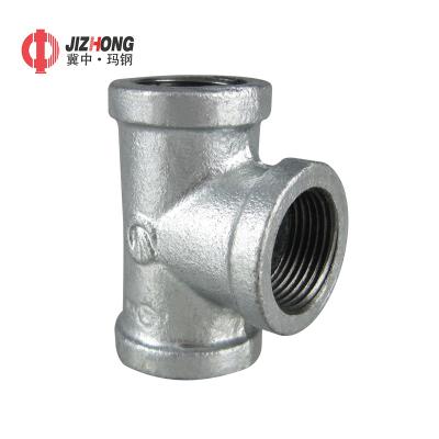 China Iron Banded Malleable Iron Equal Pipe Fittings Thread Tee for sale