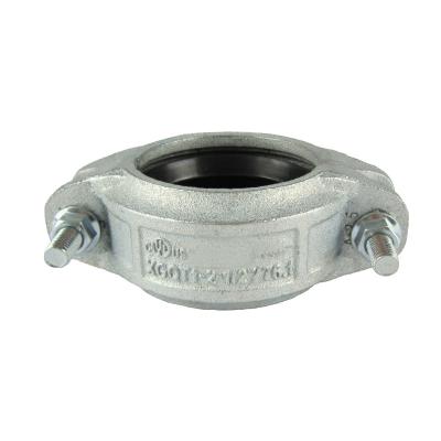 China Fire Fighting Standard Size Galvanized Grooved Pipe Fittings Rigid Coupling for sale