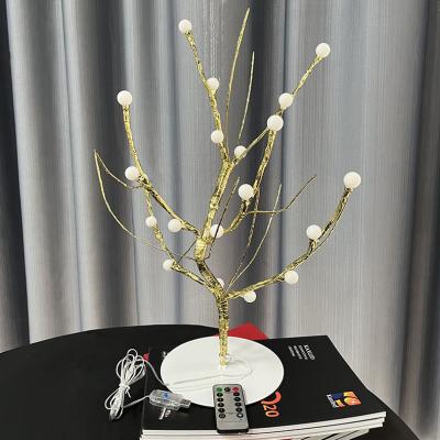 China Luxury Handmade Artificial Battery LED Tree Night Light Christmas New Year Wedding Decoration Lights Tree Light for sale