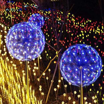 China IP65 RGB Rubber Outdoor Artificial LED Landscape Lamp Dandelion Light Park Garden Christmas Customized PVC Or Customized Decoration for sale