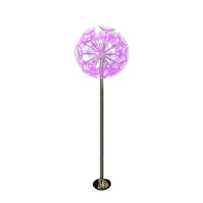 China Customized PVC or Rubber Outdoor Decorative LED Street Pattern RGB Decorations Led Fiber Optic Dandelion Light Pattern Park Garden for sale