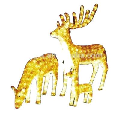 China Commercial Use 24V/110V/230V Christmas Reindeer Family 3D Led Pattern Light for sale