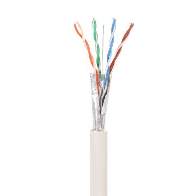 China FTTH FTTB FTTX Network VCOM Shielded Ethernet Cable 305M 100M Cat 5e LAN Cable Spool 24AWG 0.50mm CCA Cat5e FTP Network Cable 4Pair for sale