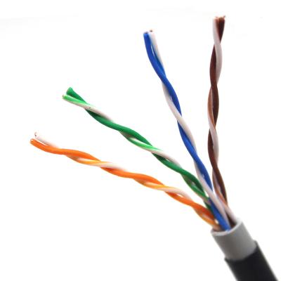 China Outdoor Waterproof Network VCOM 1000ft Cat5e PVC+PE Double Jacket Network Cable 305m UTP 24AWG Lan Cable For Internet for sale